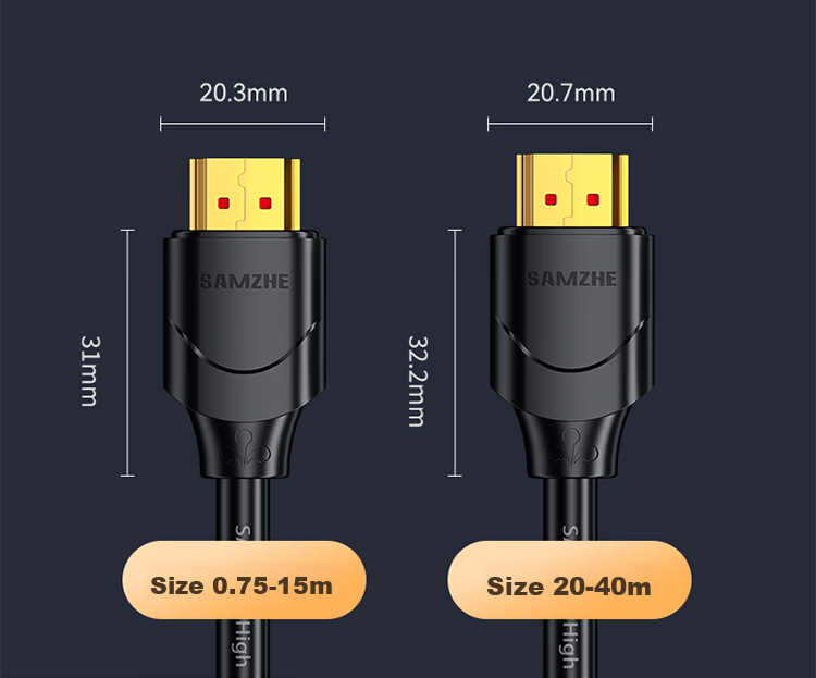 Кабель SAMZHE HDMI, цифровой кабель высокой четкости для домашней установки и инженерии, 3D видеокабель, 20 метров, кабель для передачи данных для ноутбука, ТВ, проектора, монитора, 200SH8