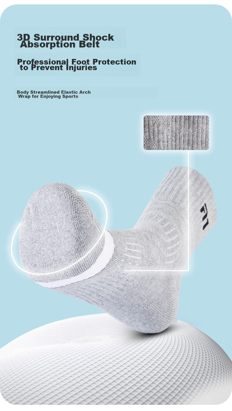 Спортивные носки Taan Mid-Calf для мужчин, плотные махровые, для бега, впитывающие пот, дышащие, нескользящие, черные, 3 пары