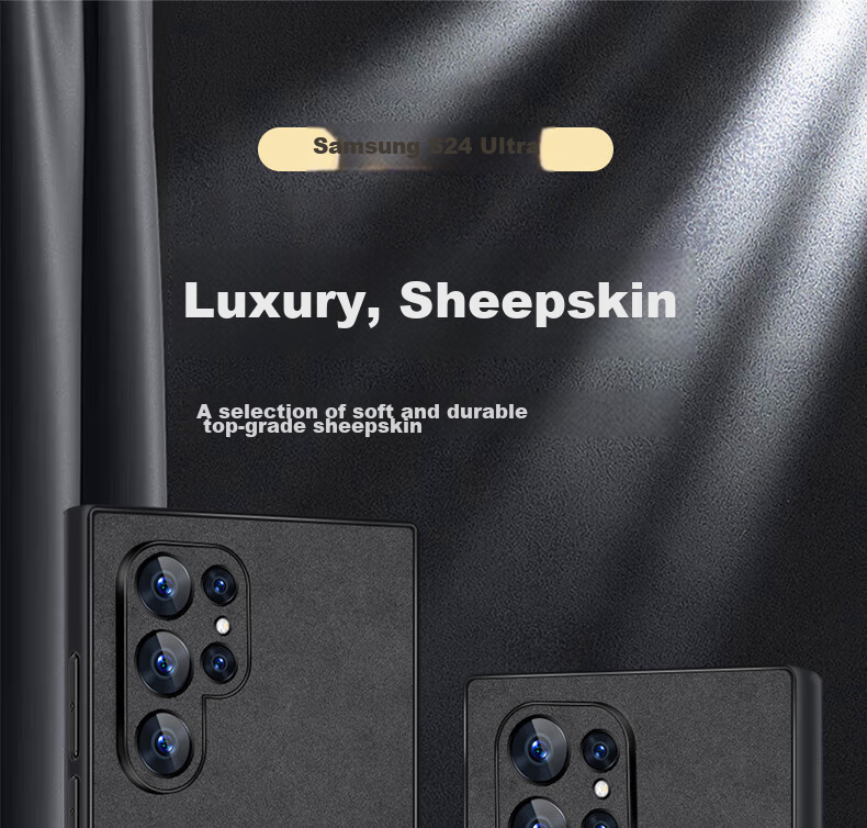 Чехол для Samsung S24 Ultra Shangsu, кожаный, противоударный, защита камеры, серый