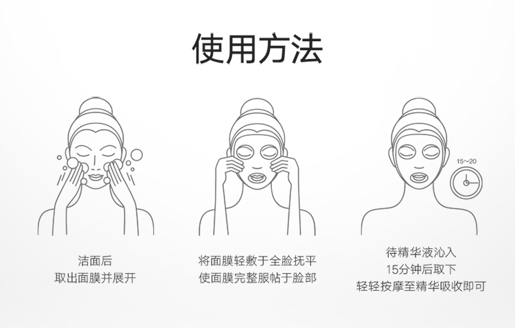 韩后（Hanhoo）玻尿酸烟酰胺精华补水面膜 保湿提亮面膜女 改善暗沉收缩毛孔 护肤品套装30片