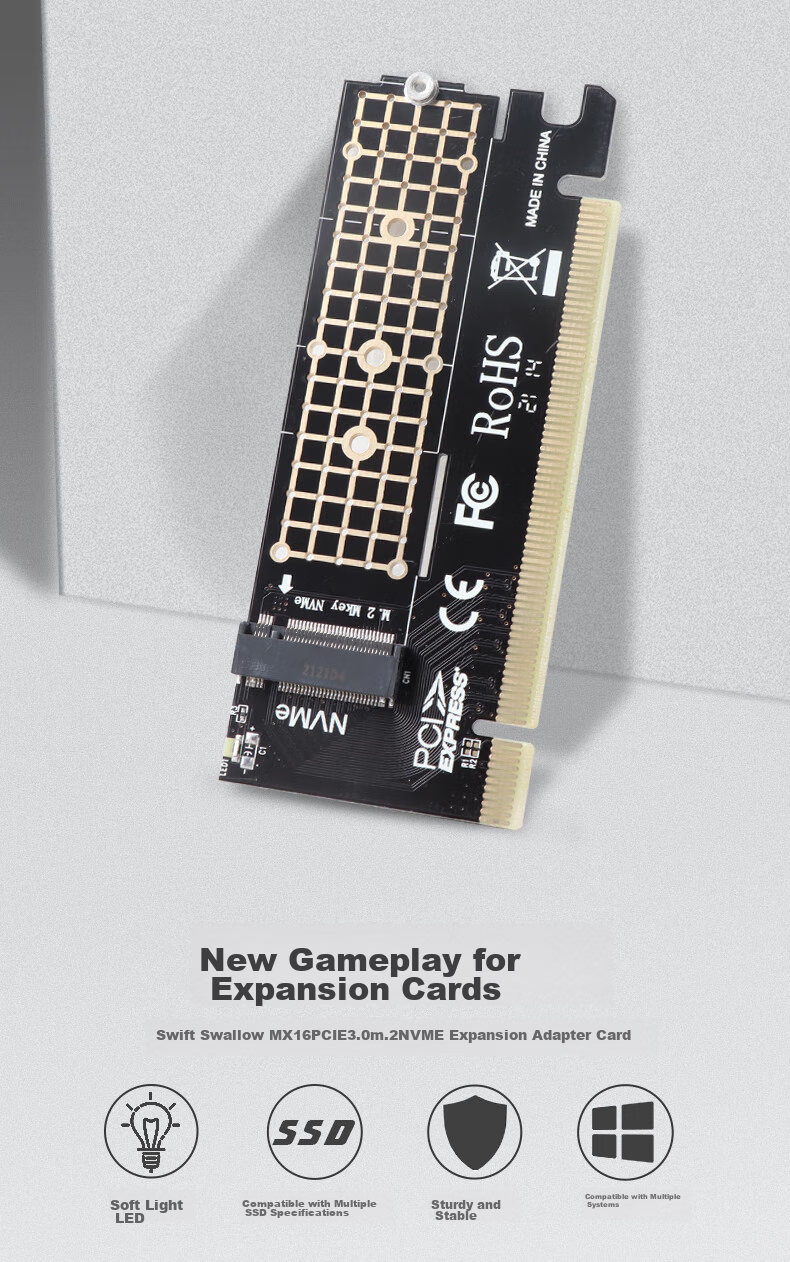 Плата расширения PCIe для M.2 NVMe