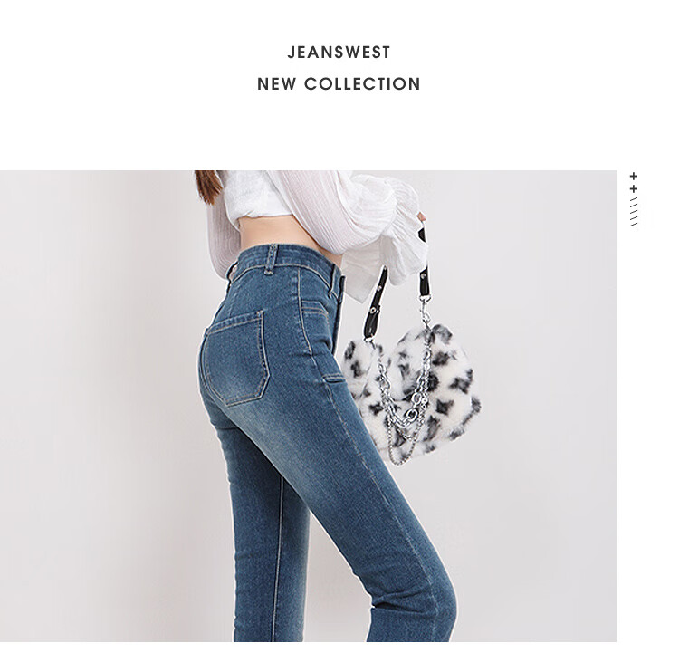 Женские джинсы Jeanswest, в стиле ретро из Гонконга, брюки с высокой талией, осенние, стройнящие, универсальные, слегка расклешенные, винтажный синий, размер S