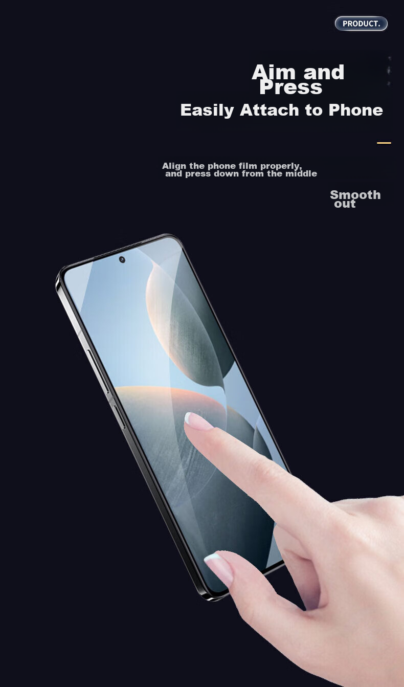 Защитное стекло Smorss для Xiaomi Redmi K70/pro/e, противоударное, HD, с защитой от отпечатков пальцев