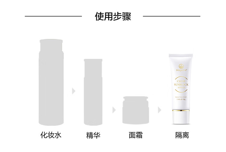 麦吉丽（mageline）清透隔离防护乳修饰暗沉肤色 轻薄透气 50g 