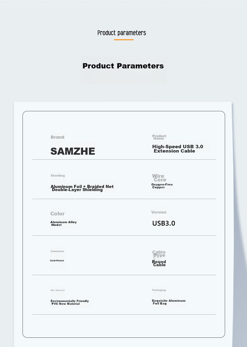 Кабель SAMZHE Dual-Head USB 3.0 Male to Male, 1 метр, LKU-10