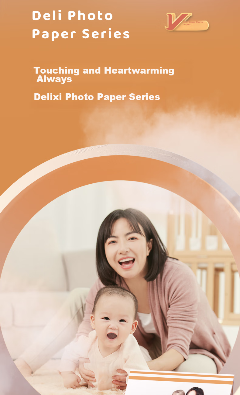 Фотобумага Deli A4, 260 г/м², двусторонняя, глянцевая, 50 листов