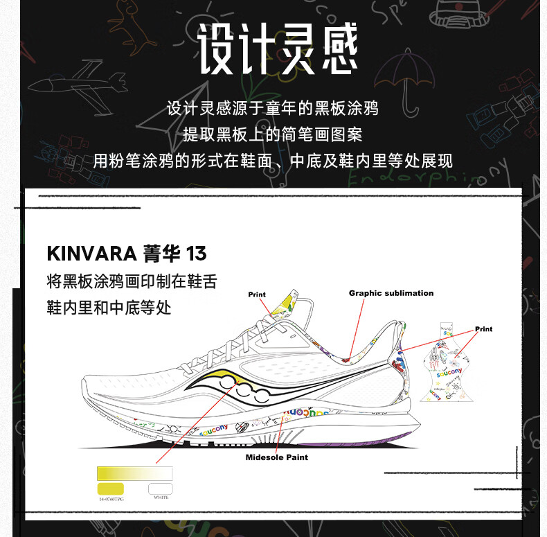 轻量跑鞋_saucony 索康尼 Kinvara 菁华 13 男子跑鞋 S20723-84