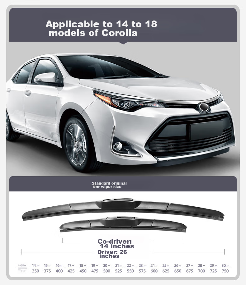 Комплект дворников Meisim для Toyota Levin 2015-2018 Гибридные, 26/14 дюймов