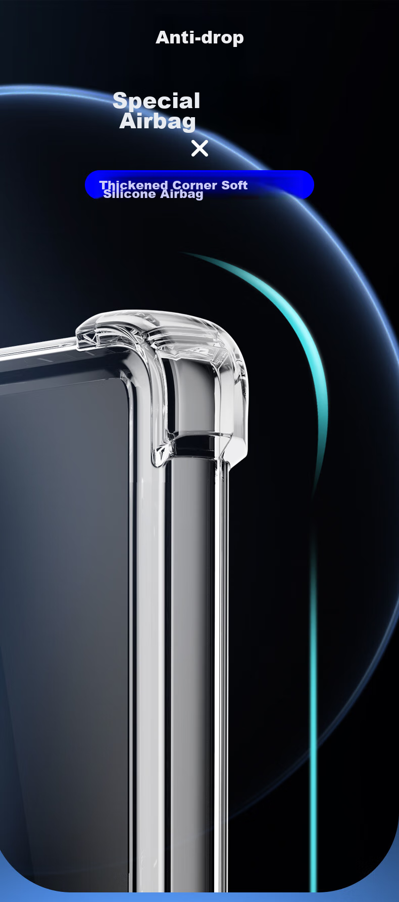 Чехол Freeson для OPPO A93/A93s, простой, тонкий, с полной защитой камеры, анти-капля, прозрачный, мягкий чехол [Угловые воздушные подушки - с ремешком] Прозрачный