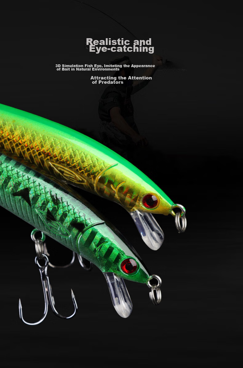 Искусственная приманка Xionghuo Minnow, 5 шт., 7.8 г, медленно тонущая, для пресной и соленой воды, реалистичная