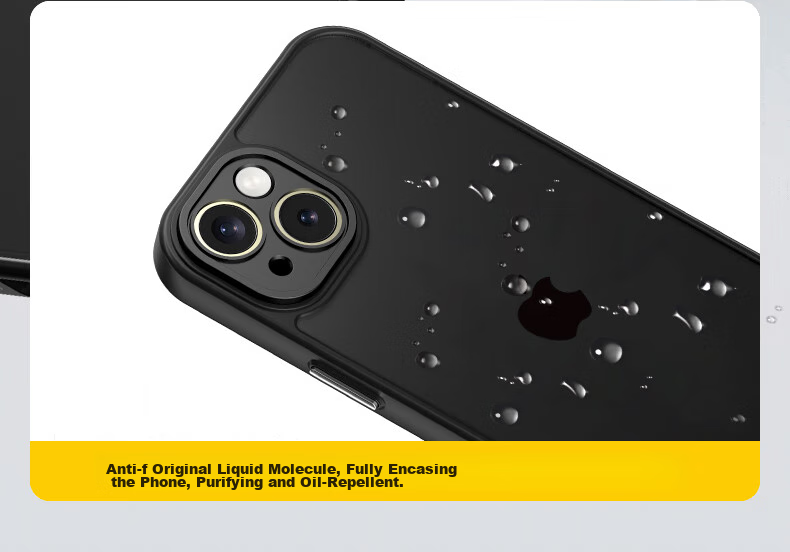 Противоударный чехол KEKLLE для iPhone 14 Plus, силиконовый, матовый, черный