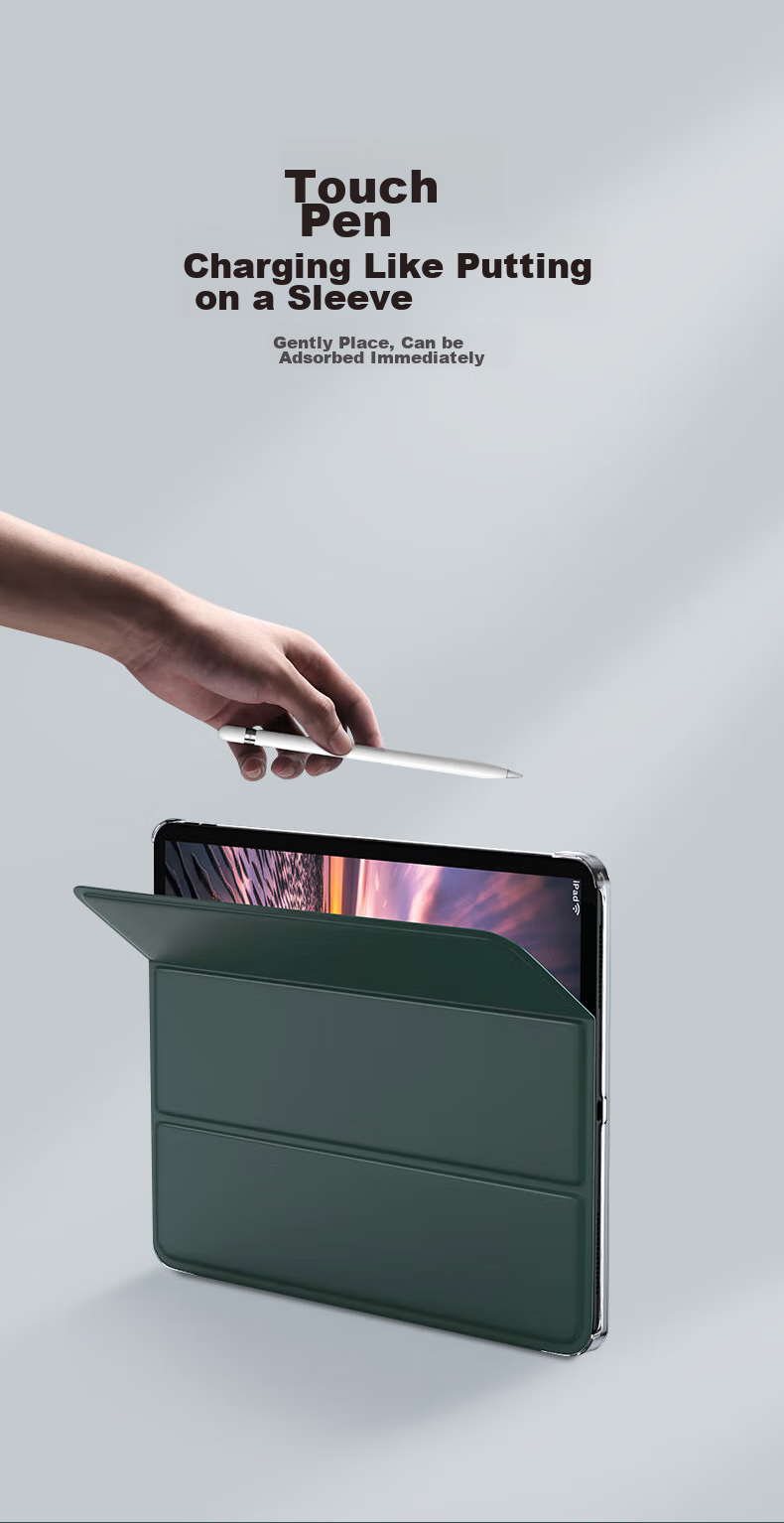 Чехол PISEN для iPad Pro/Air 10.9/11 дюймов, темно-зеленый, с полной защитой от ударов, тонкий, с трехстворчатой подставкой, совместимый с Apple iPad Air 7/6, Pro 18-22