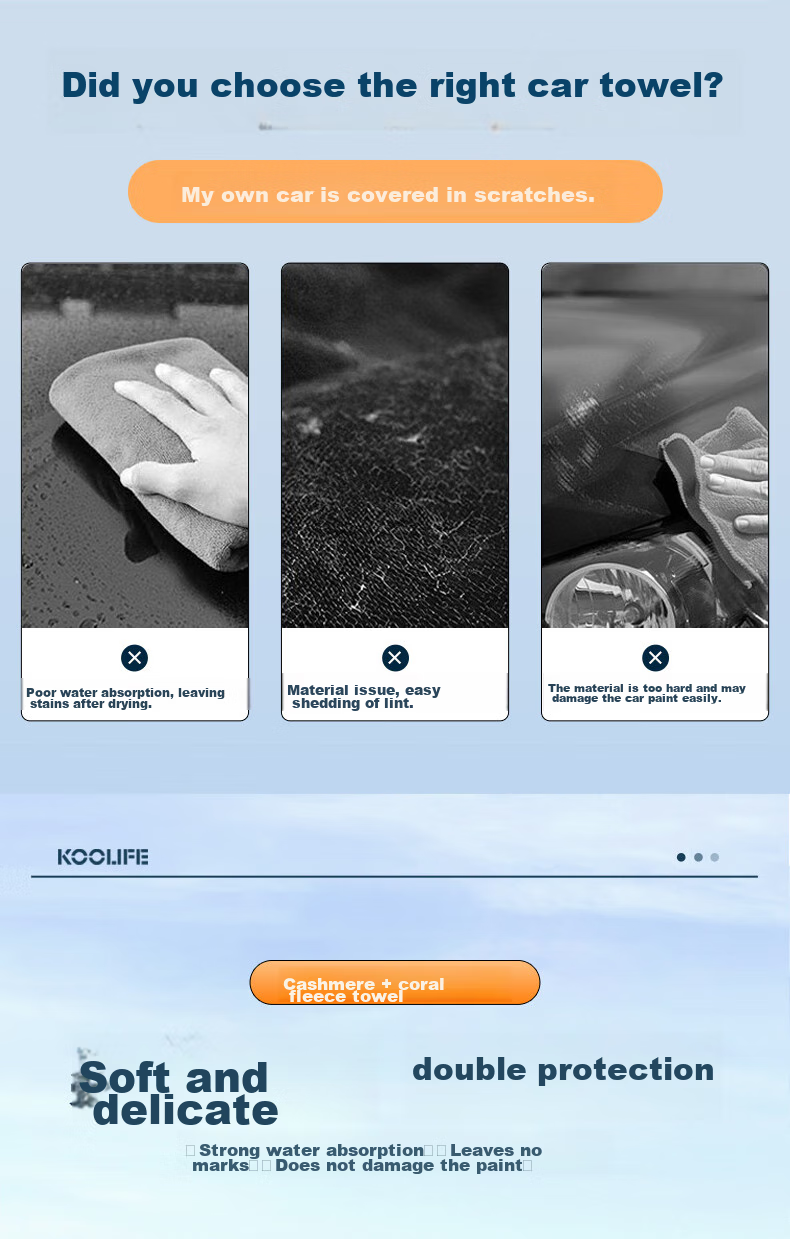 Автомобильное полотенце KOOLIFE из замши, для чистки салона, специальное для замши и кожи, сильно впитывающее, 4 шт.