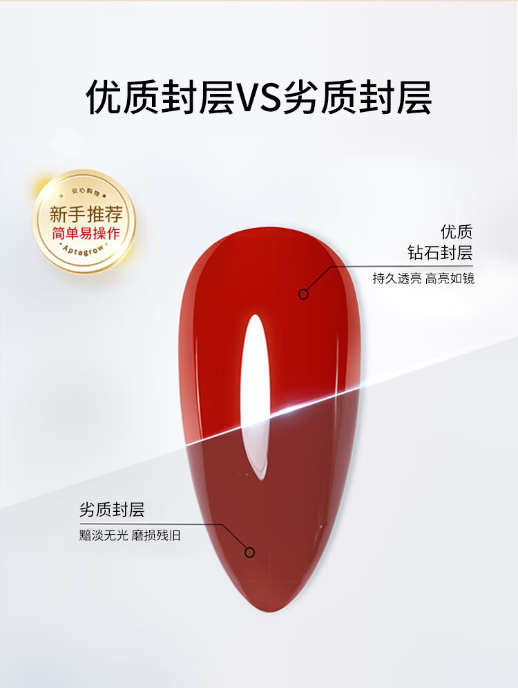 美肤语美甲甲油胶(钻石封层15ml)封层胶指甲油持久透亮需烤灯MF8630