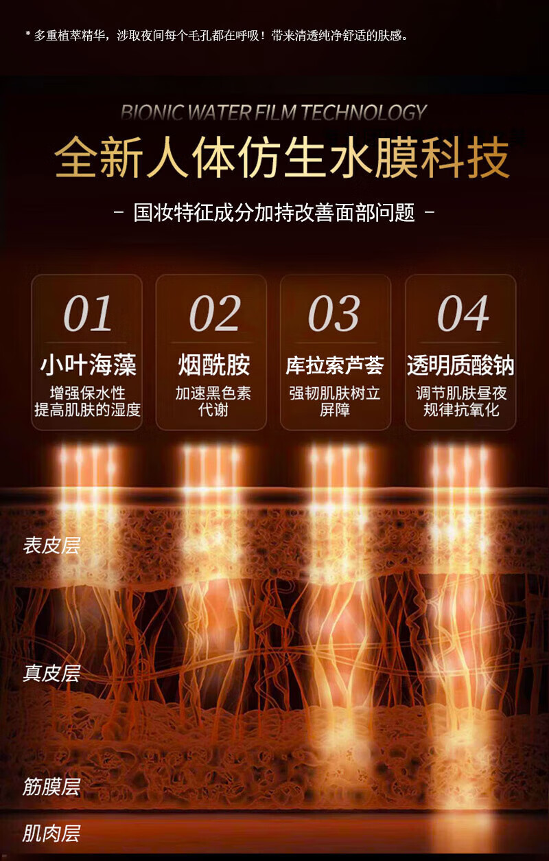 南京同仁堂美白祛斑面膜女提亮肤色淡斑补水烟酰胺熬夜修护复去保湿120g/瓶