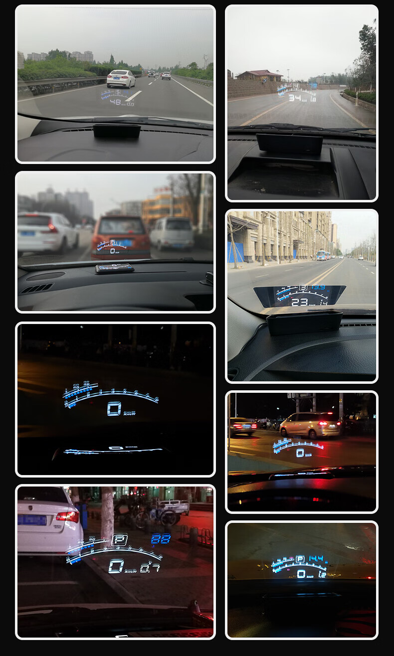 Автомобильный проектор HUD Zianpingxian 4E, многофункциональный, OBD, на лобовое стекло, с напоминанием о положении полосы