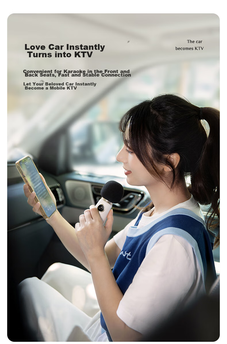 EDIFIER LOLIMIC Беспроводной Bluetooth FM караоке микрофон для автомобиля, портативный микрофон для пения, совместимый с мобильными телефонами и компьютерами