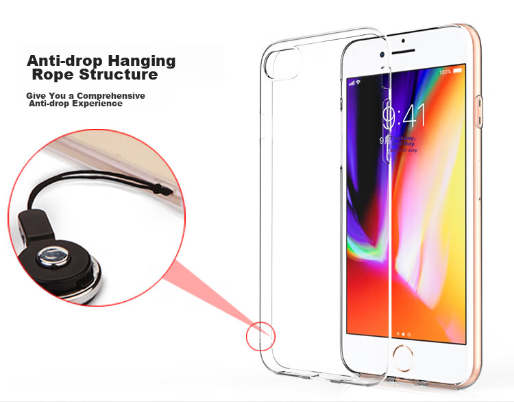 Чехол для iPhone 7 Plus/8 Plus ESCAPE, прозрачный, силиконовый, противоударный, простой стиль