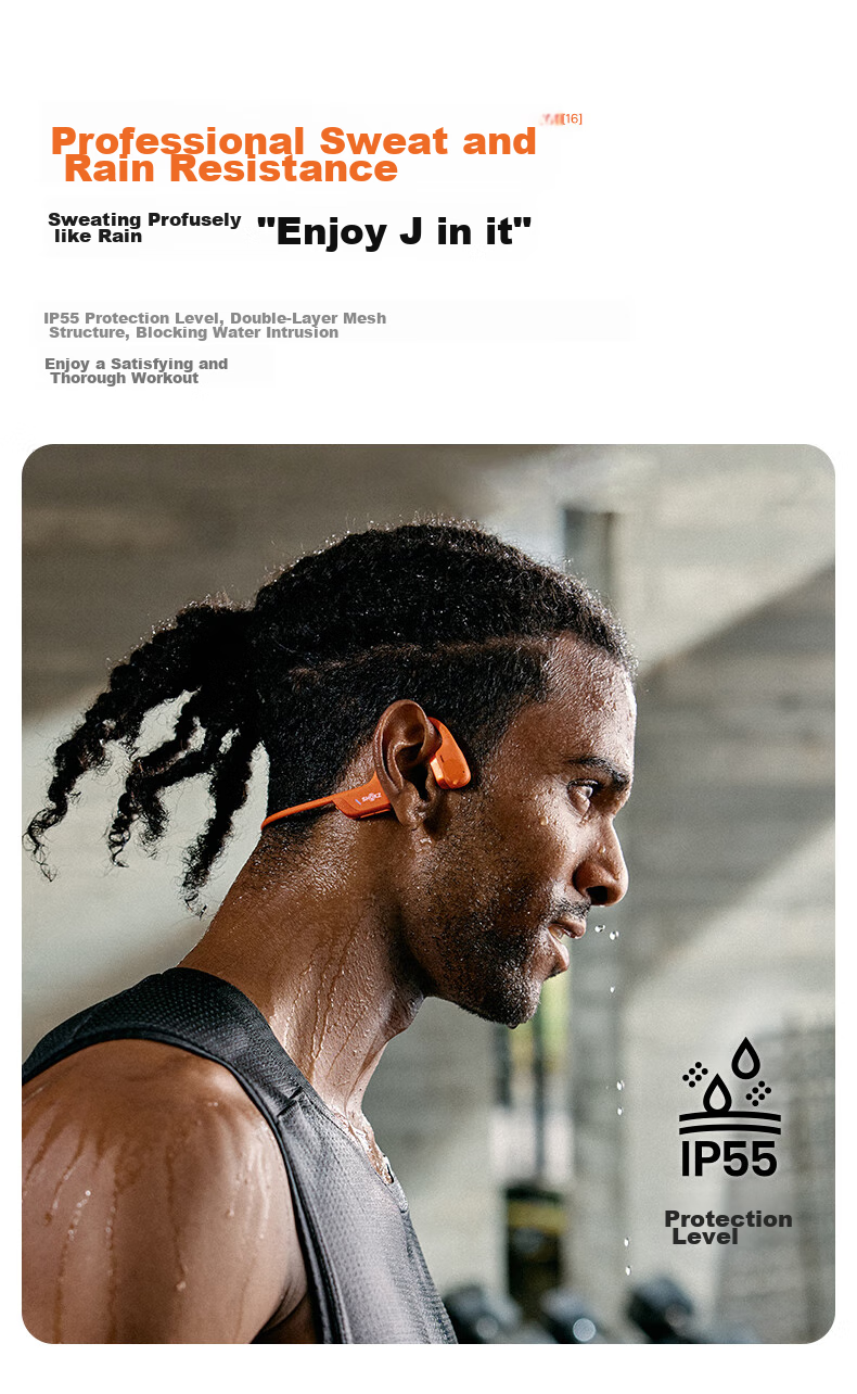 Беспроводные наушники SHOKZ OpenRun Pro 2 S820, костная проводимость, спортивные, оранжевые