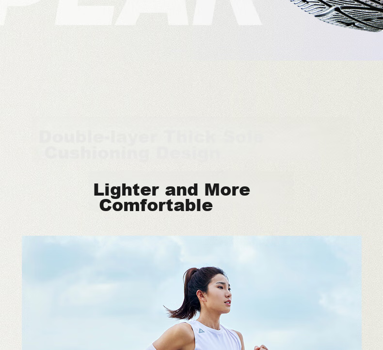 Женские кроссовки PEAK Taiji 24-Hour Running Shoes, дышащие, легкие, повседневные, спортивные кроссовки DH420018