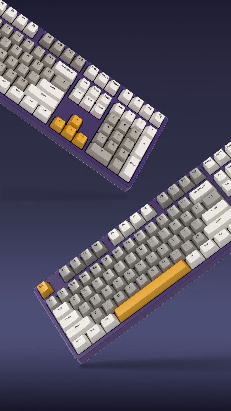 Беспроводная механическая клавиатура ikbc W210, 108 клавиш, Cherry MX Brown, беспроводная, серая