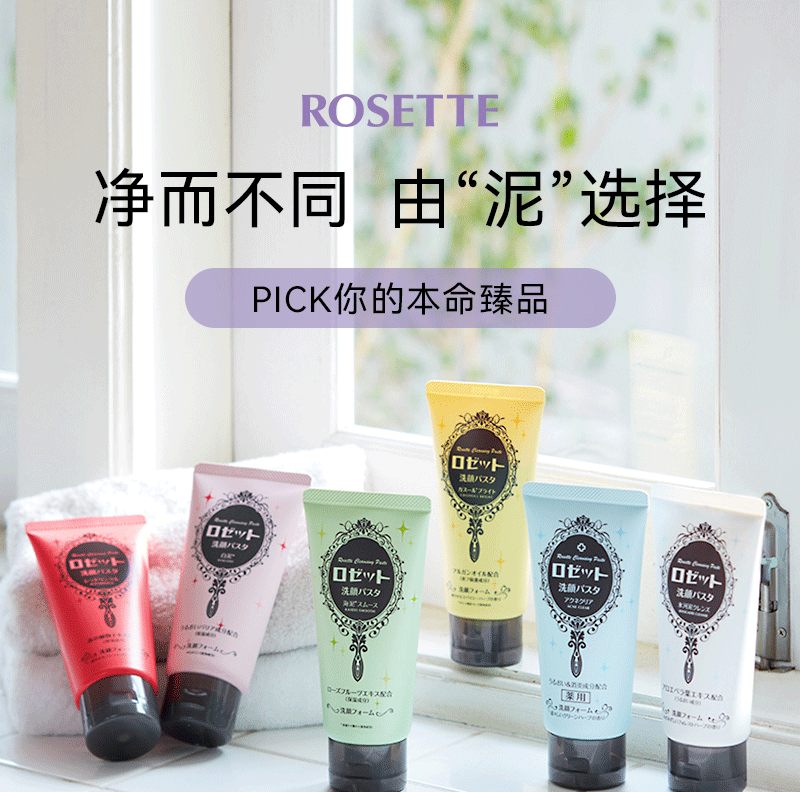 露姬婷（Rosette）日本进口海泥洗面奶120g 毛孔清洁祛痘控油除螨去黑头洁面男女 【油性/混油】清洁毛孔j洁面120g