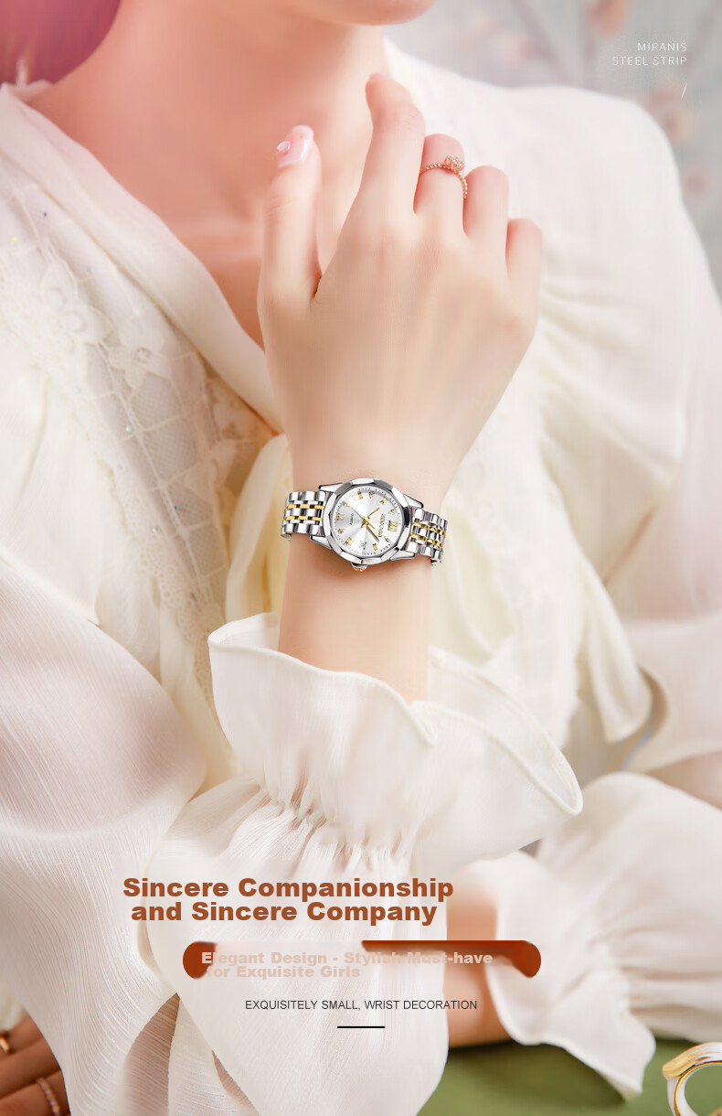 BINKADA Amant Starry Sky Watch for Women, Mechanical-Style Quartz Watch Brand, Top Ten Famous Expressions, Couple's Valentine's Day Gift