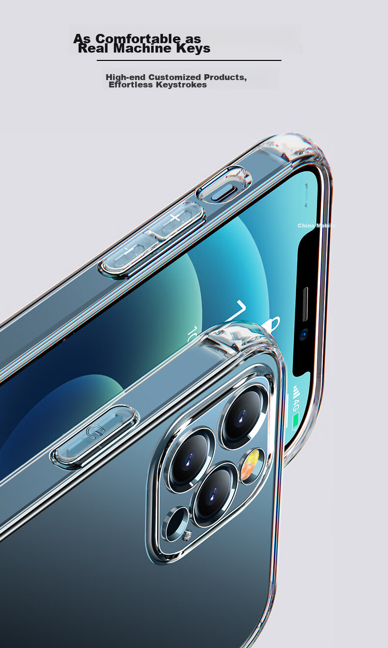 Защитный чехол Kelleia для iPhone 15 Pro Max, ультратонкий, с защитой объектива и противоударными подушками