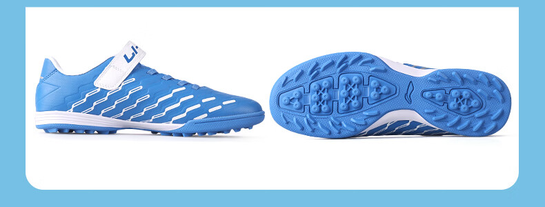 Детские футбольные бутсы Li-Ning для возраста 6-12 лет, с шипами TF, для юношей, для тренировок и соревнований, размер 32