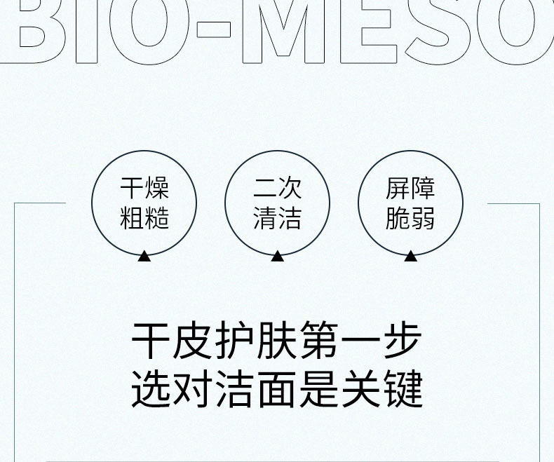 肌活（Bio-MESO）盈润水感洁颜蜜140ml氨基酸温和敏感肌深层清洁洗面奶生日礼物
