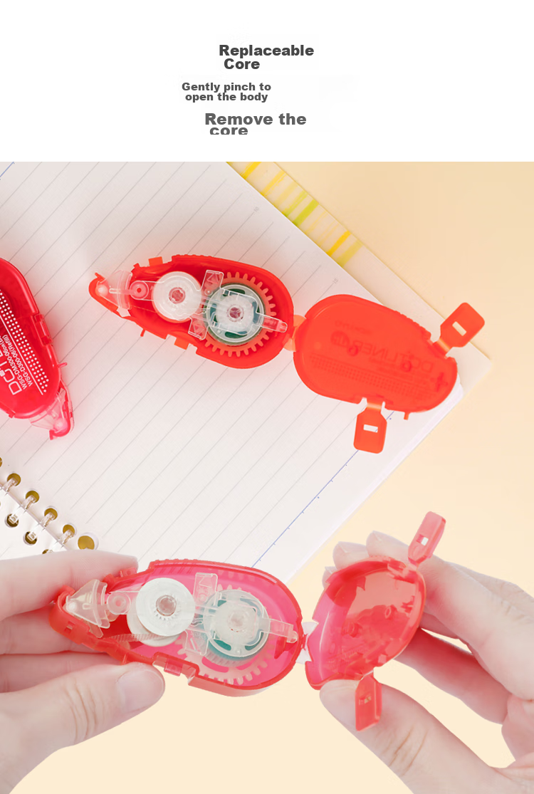 Клей-карандаш KOKUYO Rainbow Dots, двусторонний, 8 м x 6 мм, желтый