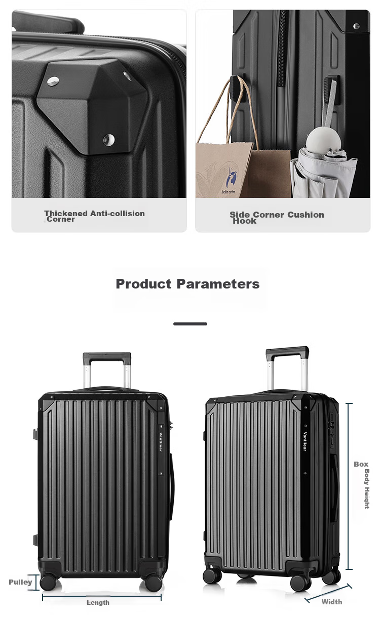 Чемодан Vantiiear USB Charging Suitcase с подстаканником, маленький багаж для ручной клади для мужчин и женщин, дорожный чемодан с кодовым замком, белый, 20 дюймов