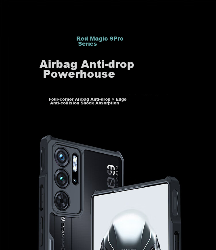 Xundd Магнитный защитный чехол для Red Magic 9 Pro+/9 Pro/9 Pro+/9 Pro, противоударный игровой чехол с защитой всего объектива и рассеиванием тепла, прозрачный защитный чехол