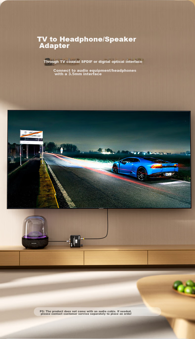 BIAZE HiFi Аудио конвертер, коаксиальный в оптический SPDIF в RCA, 3.5 мм AUX, для Xiaomi TV, усилителя, колонок, саундбара, ЦАП