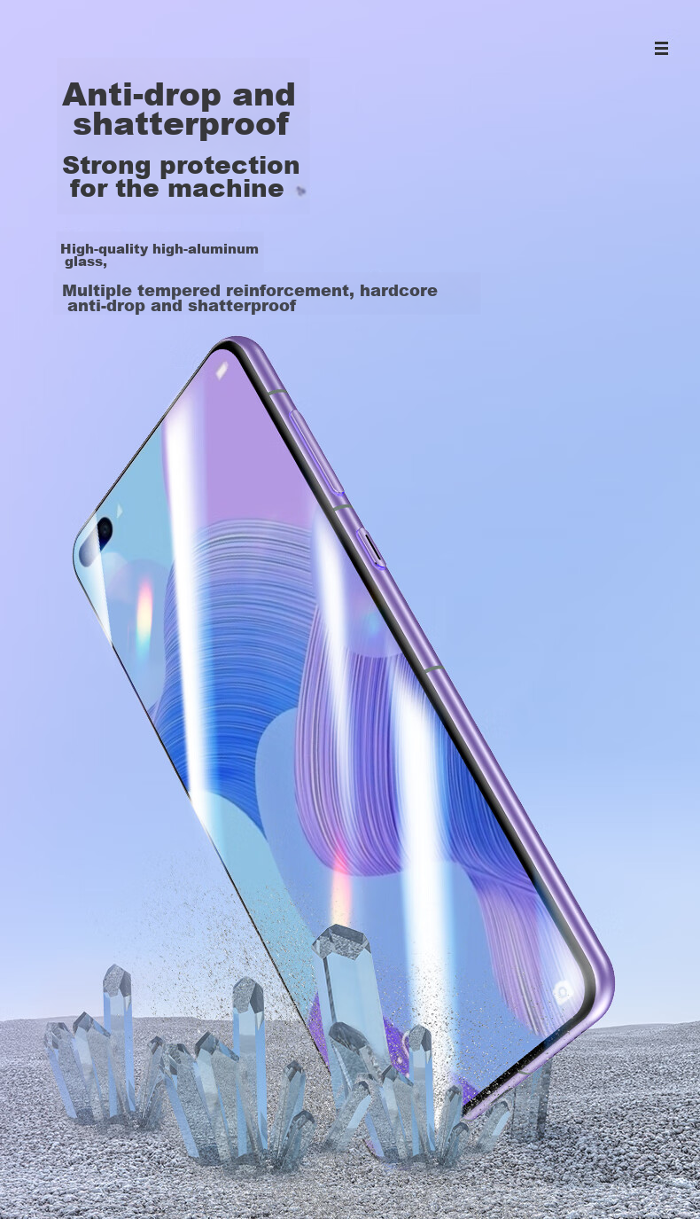 Защитное стекло LLUNC для Honor V30/V30 Pro/Huawei Nova 6/True Q3, полное покрытие экрана, защита от отпечатков пальцев, устойчивость к царапинам