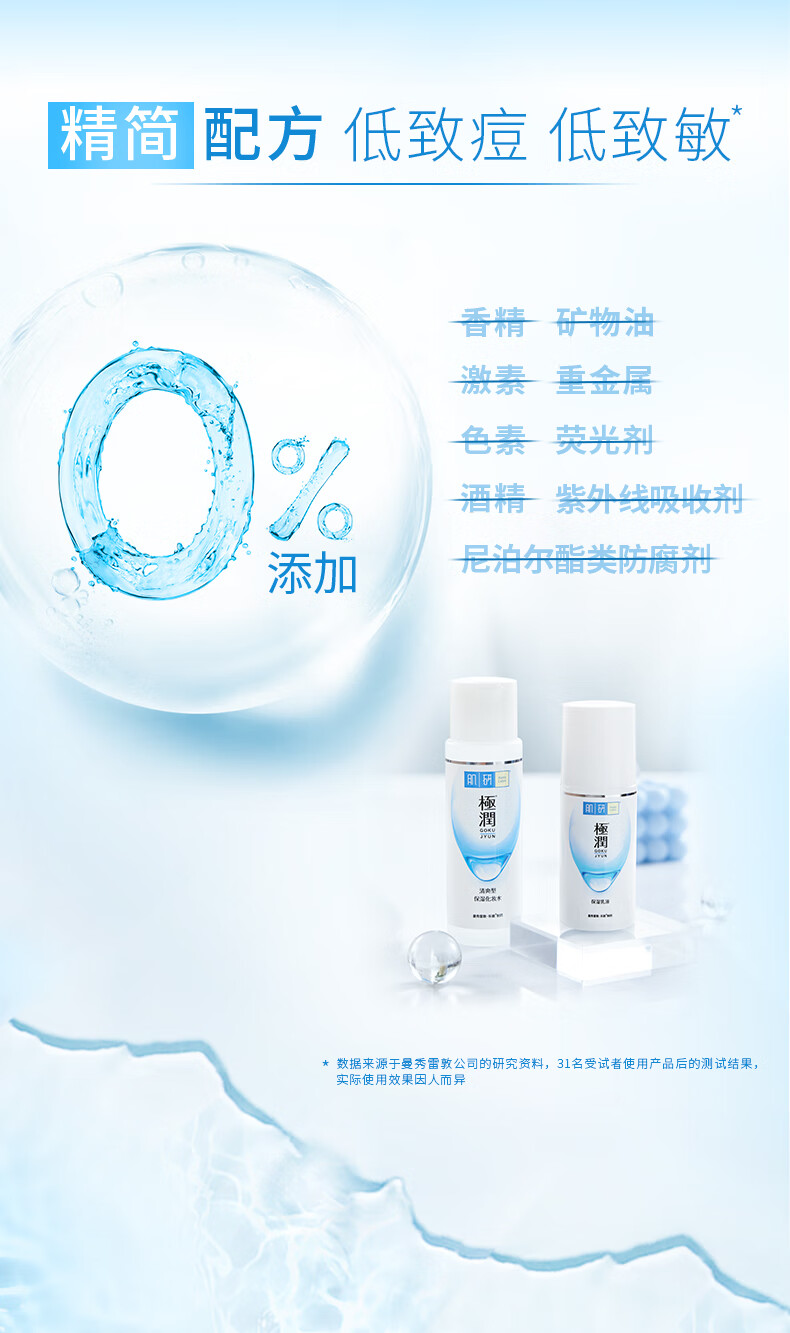 肌研极润爽肤水-清爽型170ml 玻尿酸补水保湿 低致痘 低致敏
