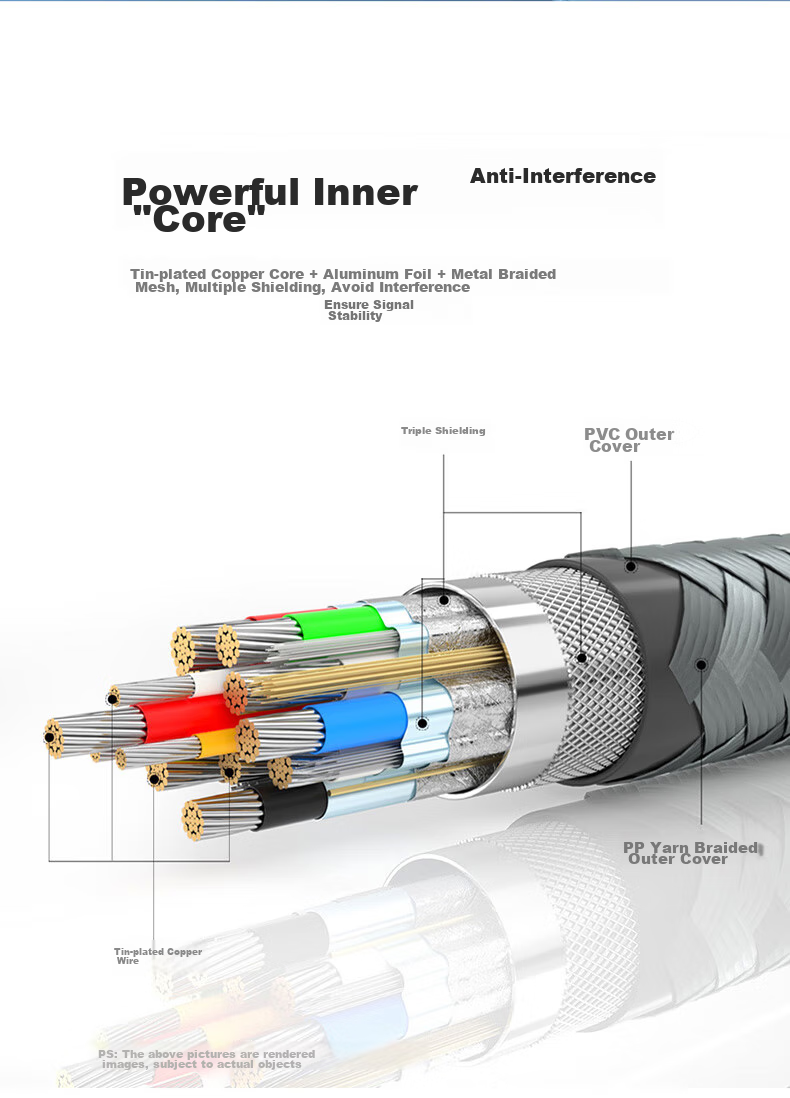 Адаптер-кабель ULT-unite DP1.4 на HDMI 2.1, 8K 60Hz, 240Hz, 2 метра, серый