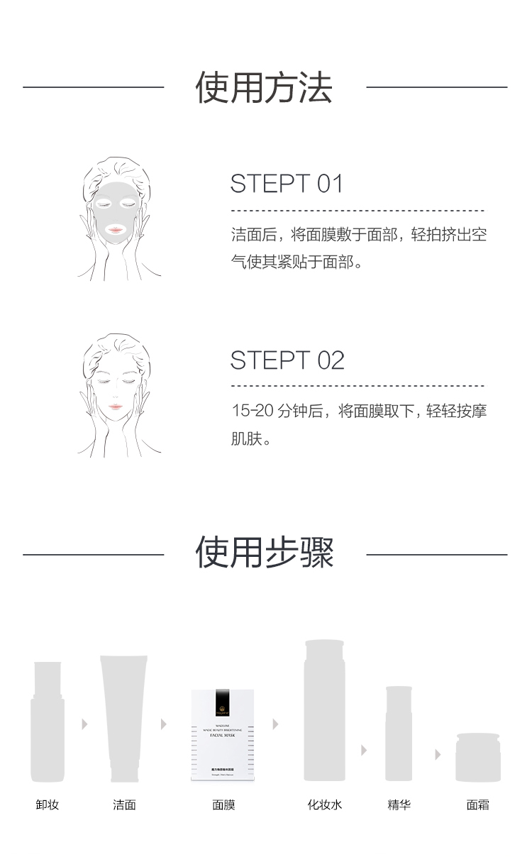 麦吉丽（mageline）焕颜蚕丝面膜 保湿补水晒后呵护提亮肤色10片