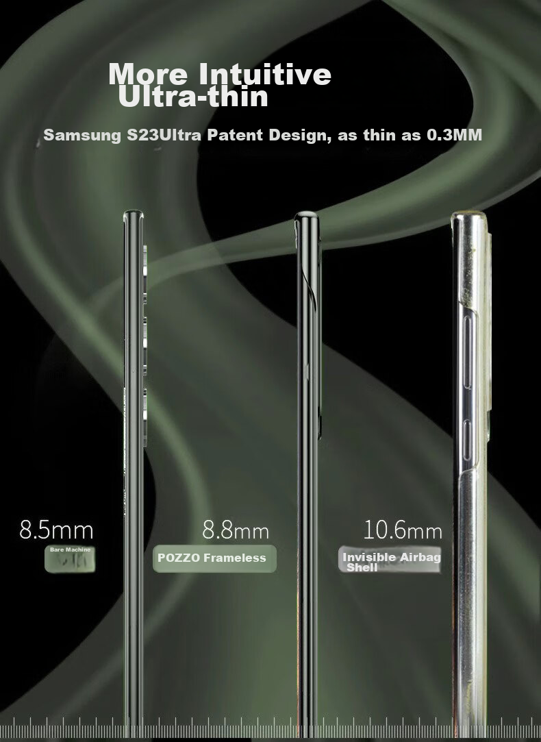 Чехол POZZO для Samsung S23+, прозрачный, противоударный, ультратонкий, защитный