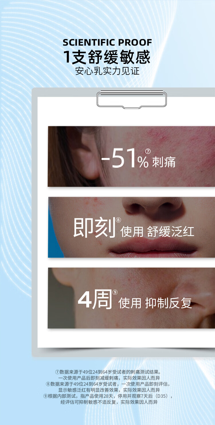 理肤泉安心乳40ml补水滋润舒缓敏感肌修护保湿乳液护肤品