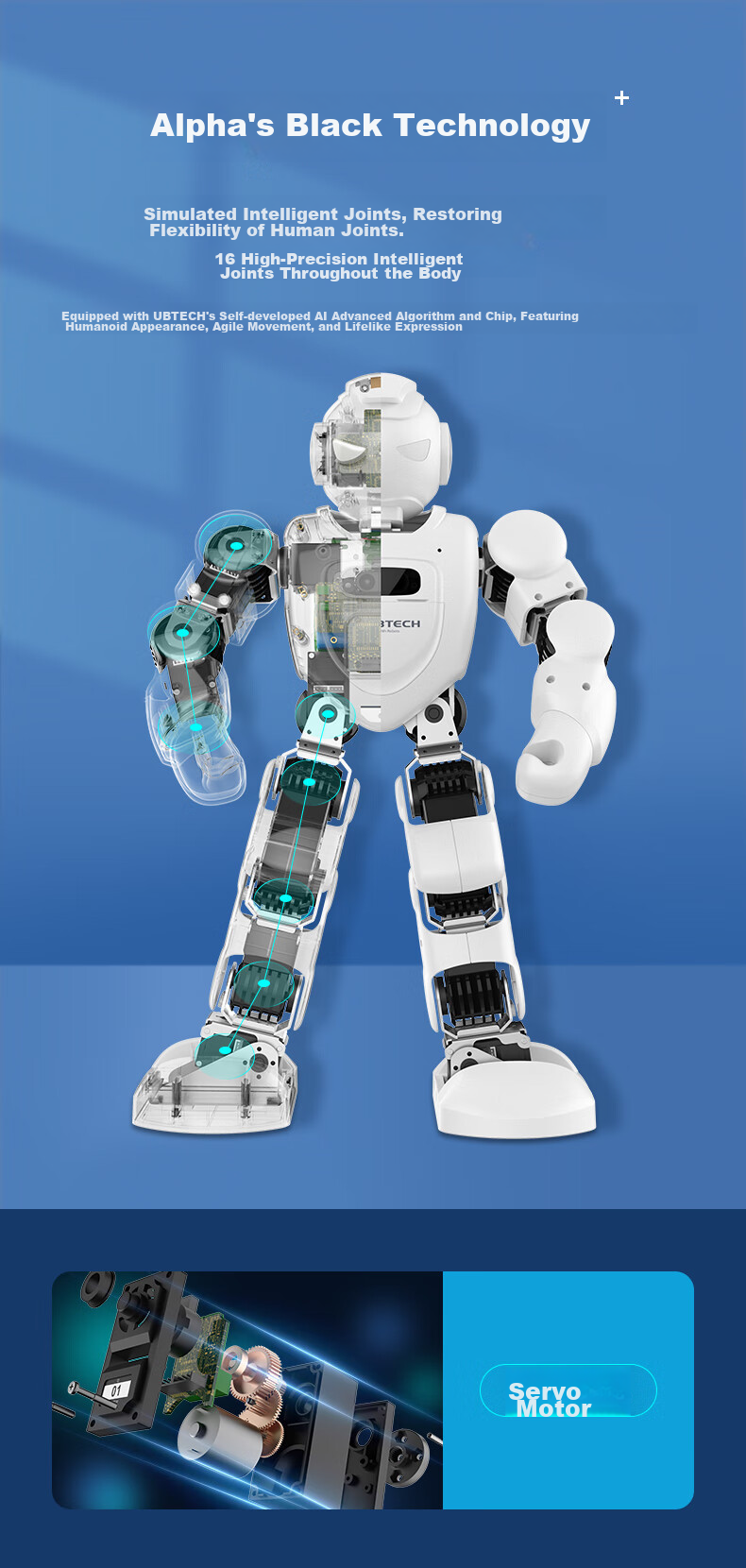 Робот-компаньон UBTECH Alpha Ebot, обучающий, интерактивный, для детей