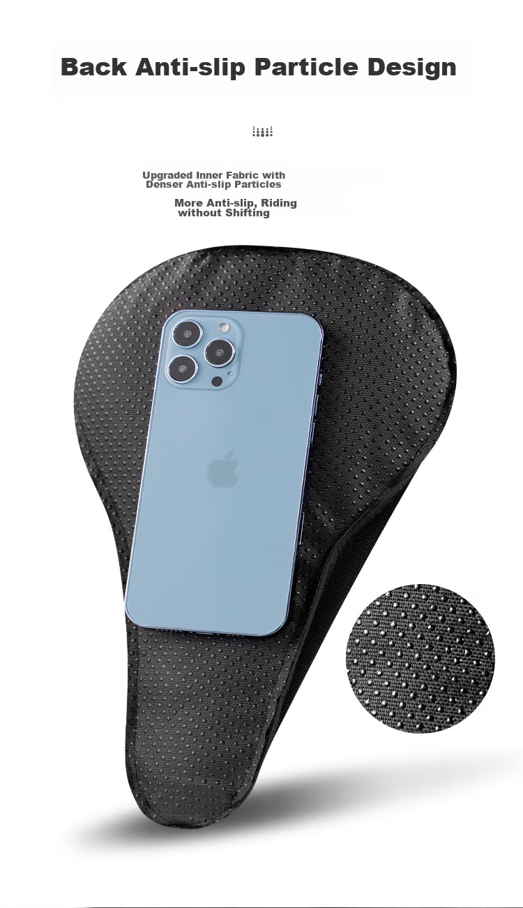 Велосипедное седло Move Iron, универсальное силиконовое, для горных и шоссейных велосипедов, с мягкой набивкой, черное с красным, версия с задним фонарем