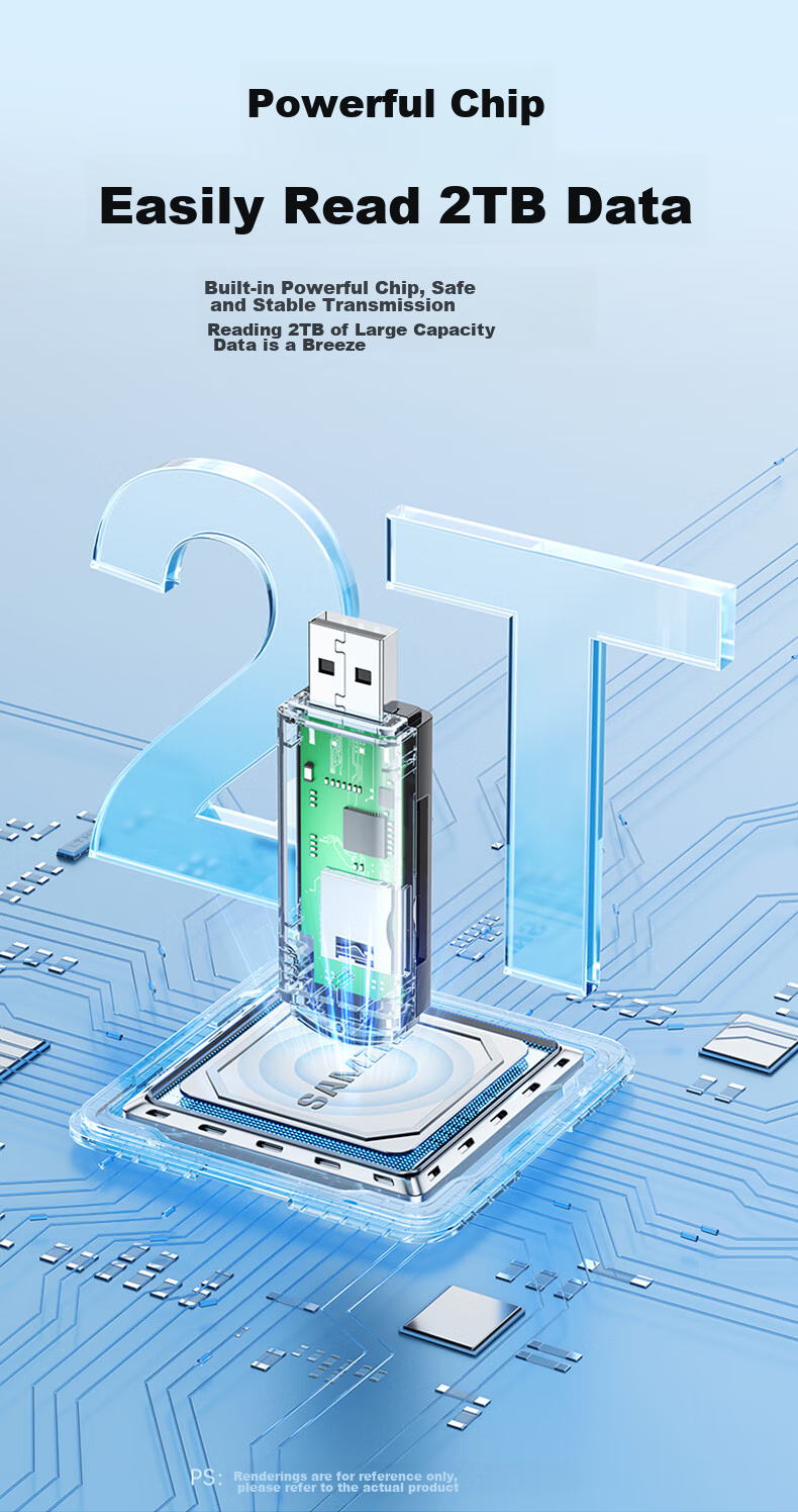 USB 2.0 Картридер SAMZHE CRA21B, черный, для SD/TF карт, 480 Мбит/с