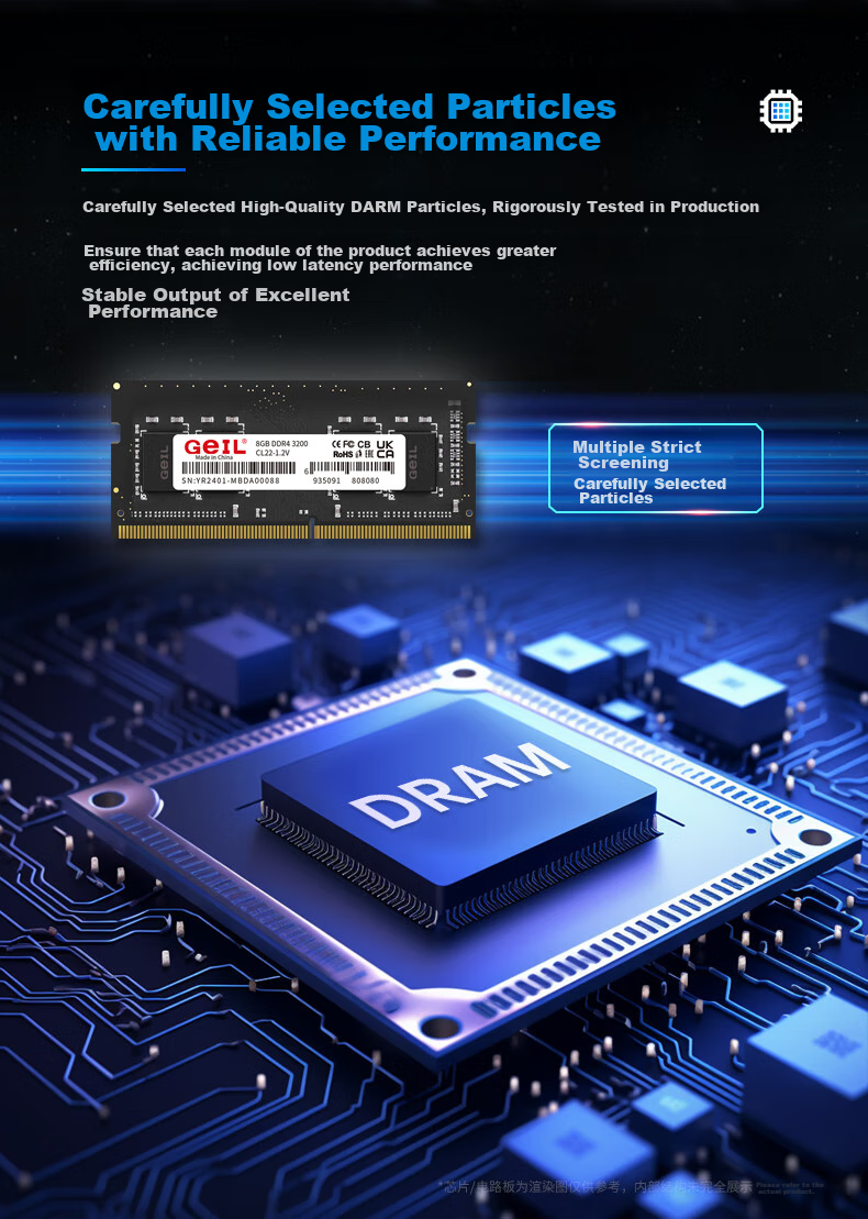 Оперативная память GEIL Jinnbang 16GB DDR4-3200 SO-DIMM, 1x16GB, CL22, 1.2V