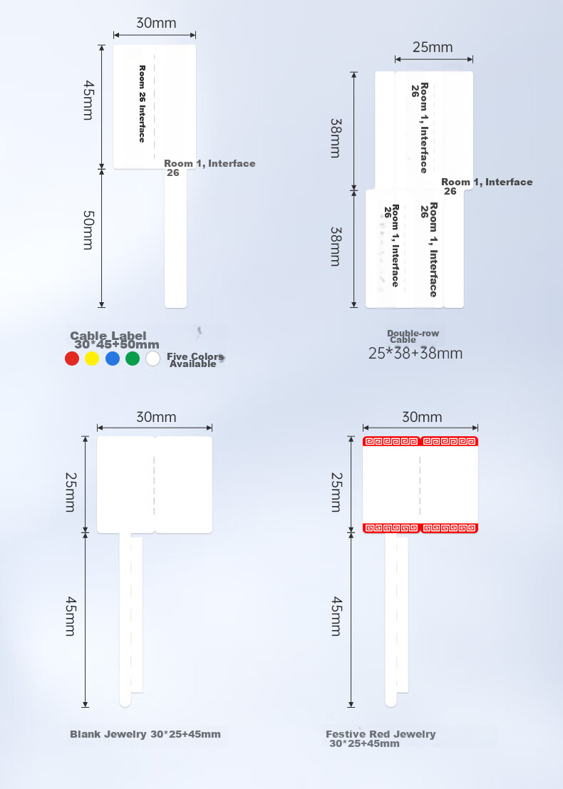Принтер этикеток Detong DT5150, портативный, Bluetooth, термотрансферный, серебристый, с 3 рулонами этикеток 40*60 мм