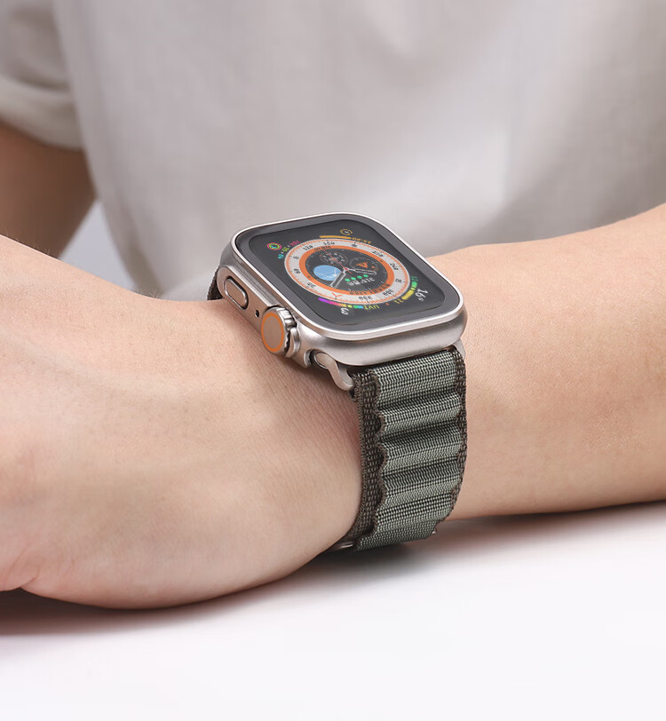 Защитный чехол MSSM для Apple Watch Series 11/10/9/SE3/2, 42 мм, с интегрированным защитным стеклом, титановый цвет