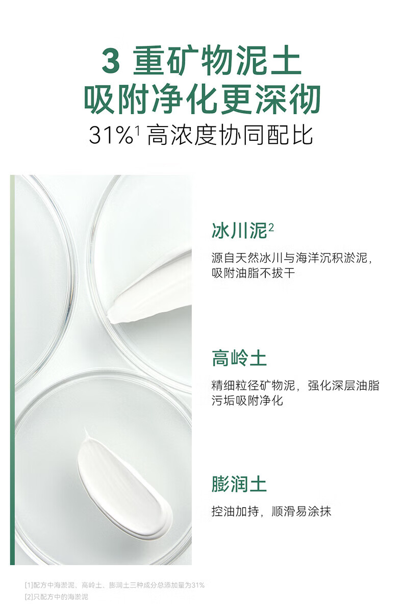 安修泽 清洁泥膜 水杨酸清洁面膜深层清洁毛孔去黑头涂抹式白泥易冲洗 30g