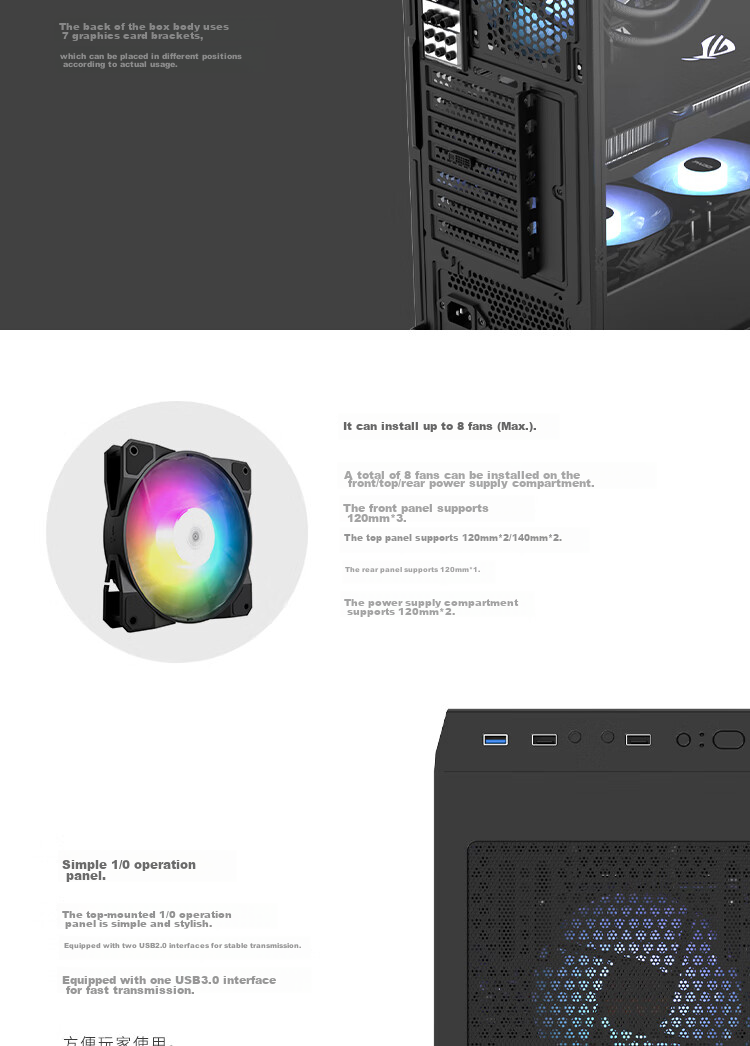 Компьютерный корпус PADO W5 Black, Midi-Tower, ATX/M-ATX/Mini-ITX, Черный