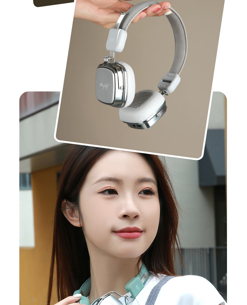 Беспроводные наушники iKF R2 Retro, накладные, Bluetooth, стильные, с длительным временем работы от аккумулятора и Hi-Fi звуком