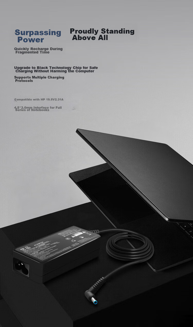 Зарядное устройство для ноутбука Youpin HP, 19.5V 2.31A 45W, универсальное, синий порт с Pi